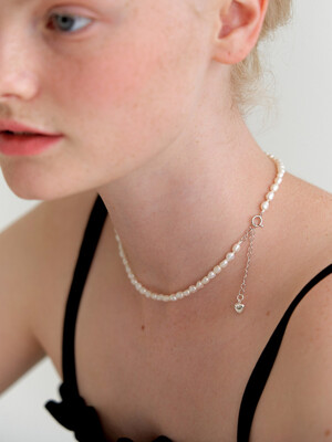 smooth pearl necklace (Silver 925)