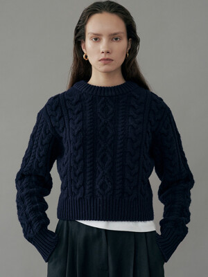 Noa Cable Crop Knit _ 2colors