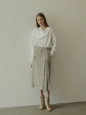 INVERTED SKIRT/BEIGE