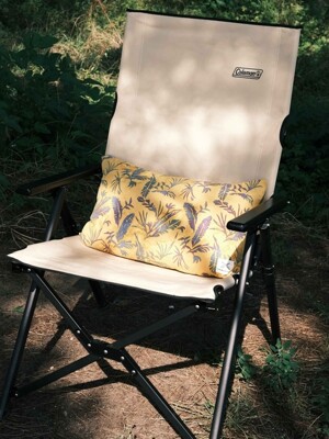 [Hand Dyed Half Cushion Cover] Banana Leaves - Mustard