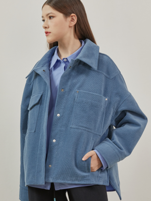 DOWNY CORDUROY JACKET_BLUE