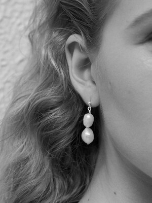 double fresh water pearl earrings