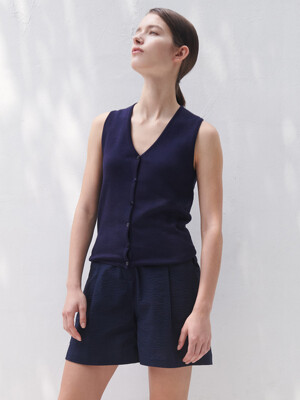 Summer Knit Vest - Navy