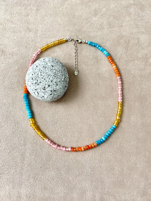 EXOTIC COLOR MIX  BEADS CHOKER