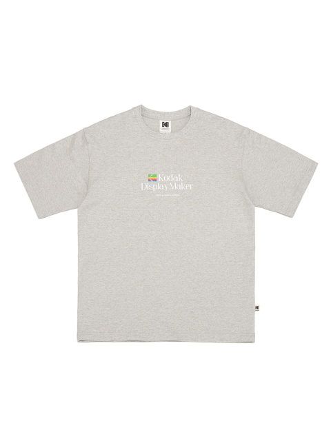 티셔츠,티셔츠 - 코닥 어패럴 (KODAK Apparel) - 디지털 레인보우 그래픽 세미오버핏 반팔티셔츠 M.GREY