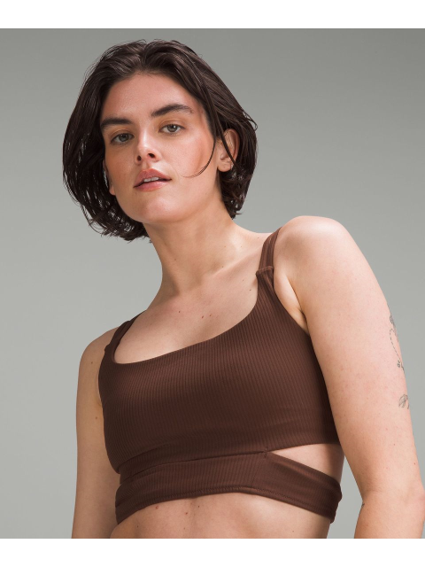 스포츠웨어 - 룰루레몬 (lululemon) - 리브드 Nulu™ 스트래피 요가 브라 - JAVA