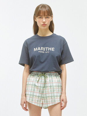 REGULAR LOGO TEE charcoal
