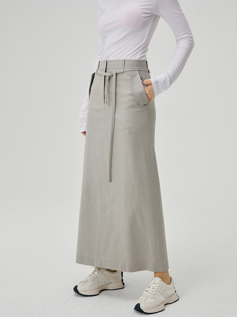 스커트 - 에스와이2씨 (SY2C) - String Pocket Long Skirt [3color]