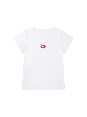 WITH LOVE FROM PARIS CAP SLEEVE T-SHIRT WHITE