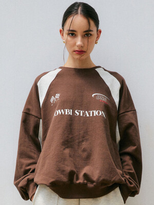 STATION SWEAT SHIRT_Brown