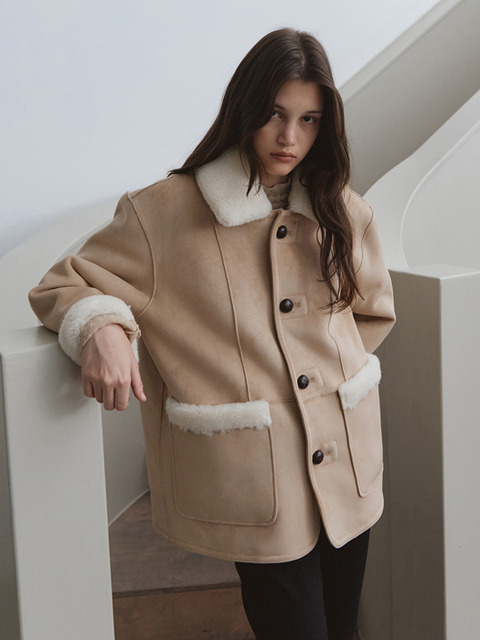 틸아이다이 [사이즈추가]Reversible suede mustang_Beige