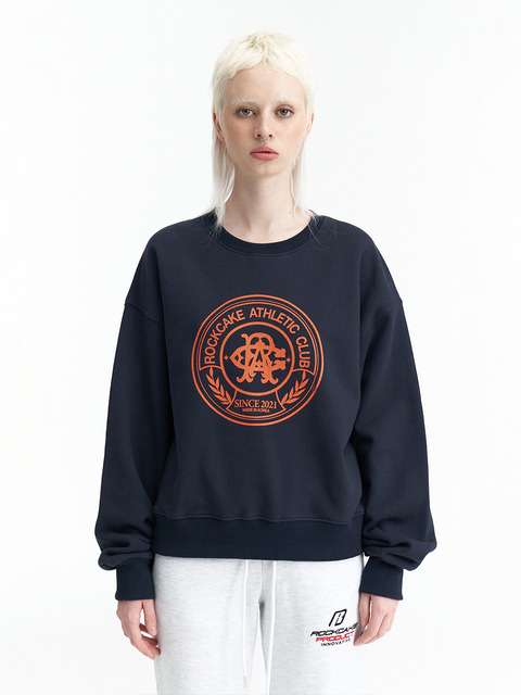 티셔츠 - 락케이크 (ROCKCAKE) - Classic Athletic Sweatshirt - Navy