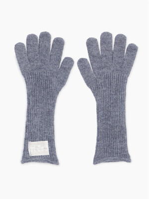 FINGER HOLE LONG GLOVES [ DARK GRAY ] - 핑거 홀 롱 장갑