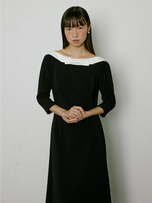 Raina Ribbon dress (black)