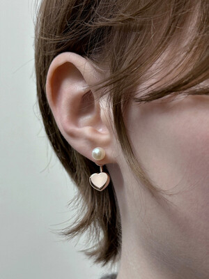 Pearl And Valentine Heart Earrings