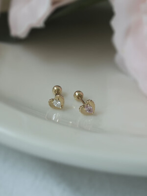 14k heart middle cubic piercing