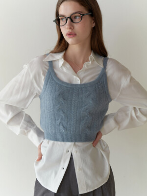 Bergamot knit bustier (sky blue)