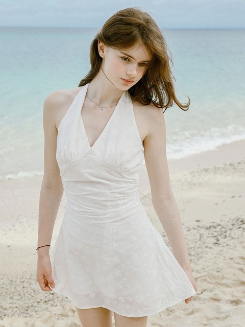 パーティードレス GANISONG Bridal Almond Mini Dress White 가니송]Bridal Almond Mini Dress_white
