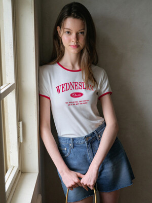 W/Signature Ringer Short Sleeve_IVORY(W25-TP30)