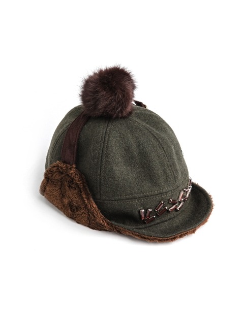Coy dada Wool Fabric Hat/ Khaki