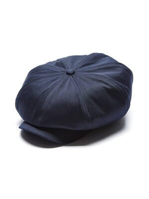 Rugged fabric newsboy cap [NAVY]