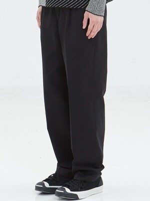 2 tuck wide pants_BLACK