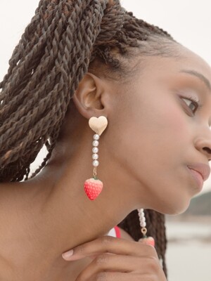 Lovely Strawberry Drop Earrings