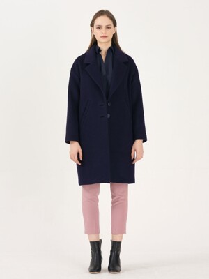 MInimal Tailored Loose Fit Wool Coat_BLUE-NAVY