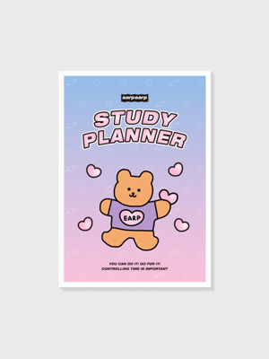 Bear heart-purple/pink(study planner)