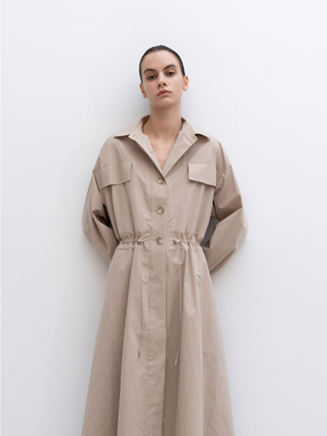 RELAXED STRING TRENCH DRESS