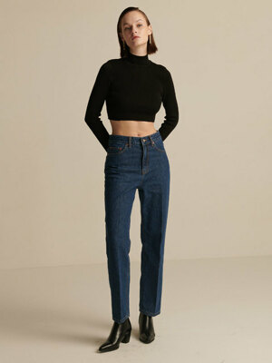 Regular Straight Jeans_MID INDIGO