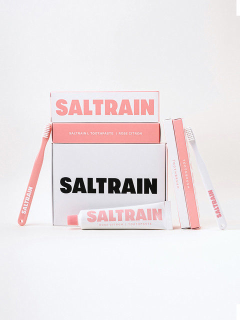 바디케어 - 솔트레인 (SALTRAIN) - [선물세트] 로즈 시트론 치약 칫솔 커플 세트