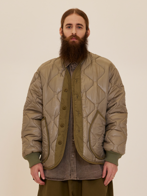 CB QUILTING OVERFIT JACKET (KHAKI)