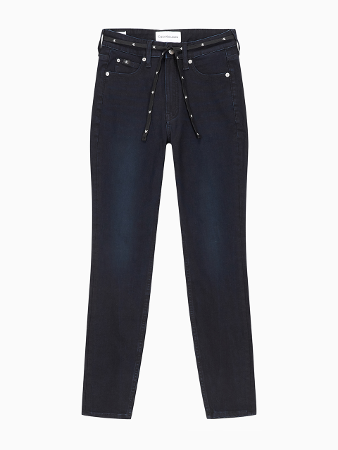 데님 - 캘빈클라인 진 (Calvin Klein Jeans) - [CK] 여 블루블랙 하이라이즈 스키니핏 앵클 데님 J220080 1BJ