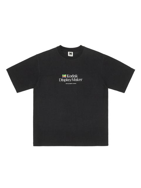 티셔츠,티셔츠 - 코닥 어패럴 (KODAK Apparel) - 디지털 레인보우 그래픽 세미오버핏 반팔티셔츠 BLACK