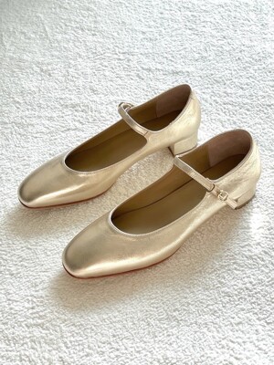 Jules Mary Jane Pumps - Champagne Gold