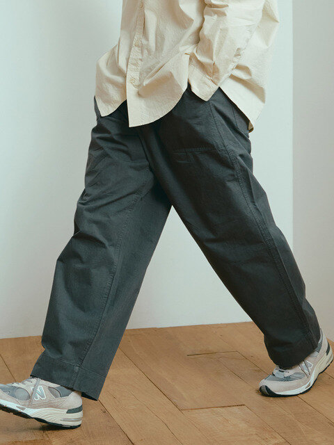 팬츠,팬츠 - 캐피디자인 (KAPPY DESIGN) - ONE TUCK WIDE FATIGUE PANTS CHARCOAL