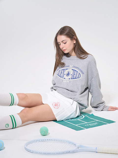 티셔츠,티셔츠,티셔츠,스포츠웨어,스포츠웨어 - 클레버 필드 (CLEVER FIELD) - Overfit Signature Emblem Sweatshirt (Melan Gray)