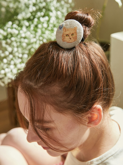 헤어액세서리 - 삭스어필 (SOCKS APPEAL) - NAT circle hair tie butterfly cat