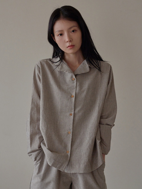라운지웨어,라운지웨어,라운지웨어 - 르슈아 (leshua) - Easy Stripe Homewear (2Colors)