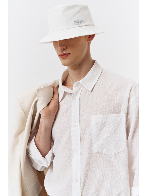 모자 - 던스트 포 맨 (Dunst for MEN) - UNISEX COTTON BUCKET HAT OFF WHITE_M_UDHE3E102OW