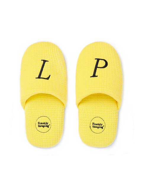뮬/슬리퍼,홈데코,생활용품,패브릭 - 프랭클리슬리핑 (Frankly Sleeping) -  Cool-Waffle Unisex Home Office Shoes - Lemon