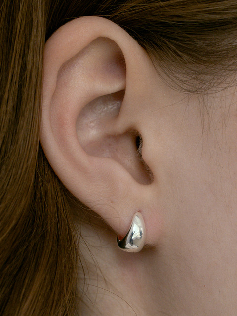 イヤリング TATIANA Silver 925 Pave Round One-Touch Hoop Earrings EC1728 타티아나][Silver925]Pave Round One-Touch Hoop Earring_EC1728