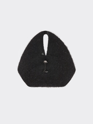 Brushed Alpaca Knit Mini Bag (Black)