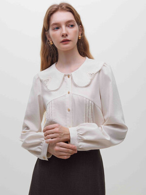 WD_Baby collar pleated shirt