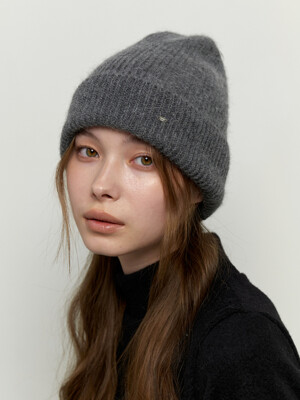 kinda angora beanie - gray