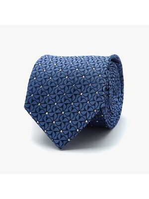 기하학 큐빅 넥타이 (블루)