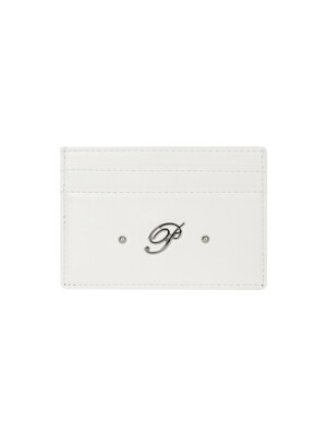 SIGNATURE CARD WALLET white
