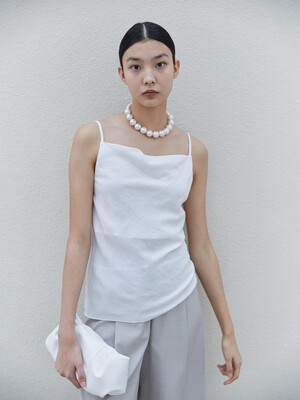 Back Open layering Boat neck Top_WHITE
