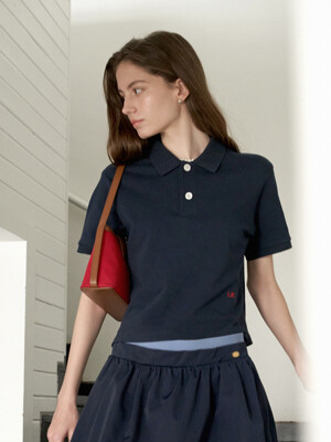 French Pique Top Navy